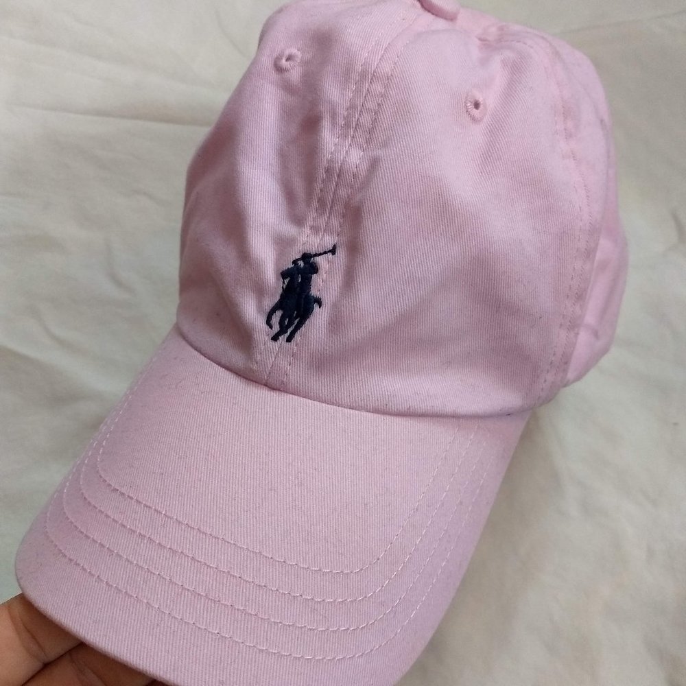 RALPH LAUREN Pink Baseball Hat w/ Adjustable Back